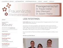 Tablet Screenshot of frauenaerzte-waidmannslust.de